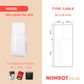 NB205 - NIIMBOT - B1 / B21 / B3S - T30X70MM (30X25+45) - 100 LABELS PER ROLL - WHITE - CABLE