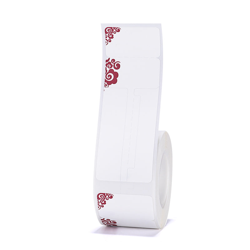 NB206 - NIIMBOT - B1 / B21 / B3S - R02T - 25*75MM (25*30+45) - 100 LABELS PER ROLL - DEEP RED DESIGN