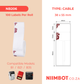 NB206 - NIIMBOT - B1 / B21 / B3S - R02T - 25X75MM (25X30+45) - 100 LABELS PER ROLL - DEEP RED DESIGN