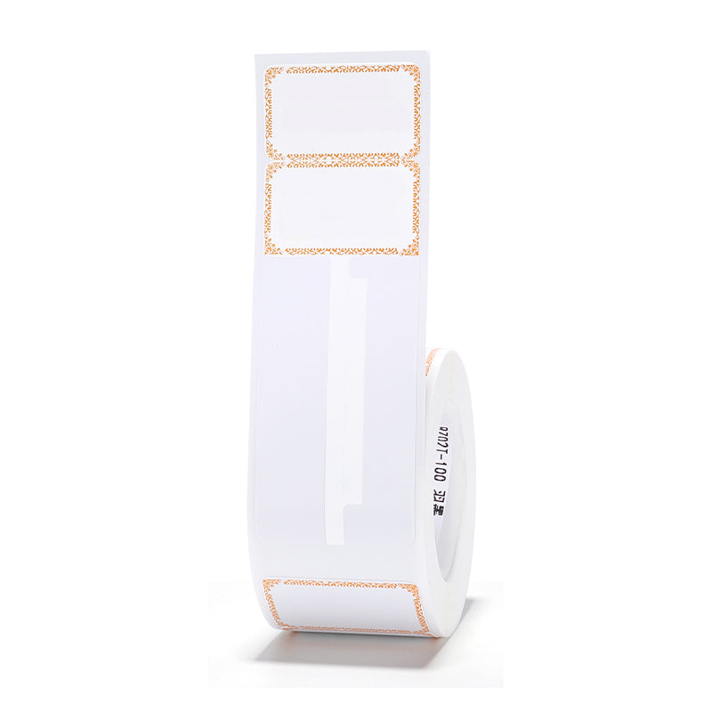 NB207 - NIIMBOT - B1 / B21 / B3S / B4 - R02T - 25X75MM (25X30+45) - 100 LABELS PER ROLL - ORANGE INK DESIGN