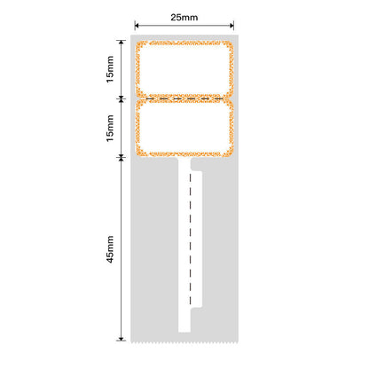 NB207 - NIIMBOT - B1 / B21 / B3S / B4 - R02T - 25X75MM (25X30+45) - 100 LABELS PER ROLL - ORANGE INK DESIGN
