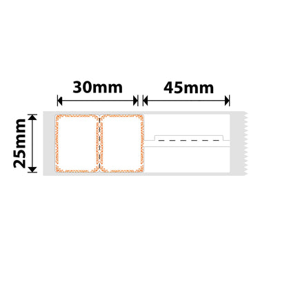 NB207 - Niimbot - B1 / B21 / B31 / B3S / B4 - 25x75mm - 100 Orange Border Jewellery Labels