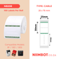 NB208 - NIIMBOT - B1 / B21 / B3S - 25X30+45MM - RING - 100 LABELS PER ROLL - GREEN BORDER DESIGN