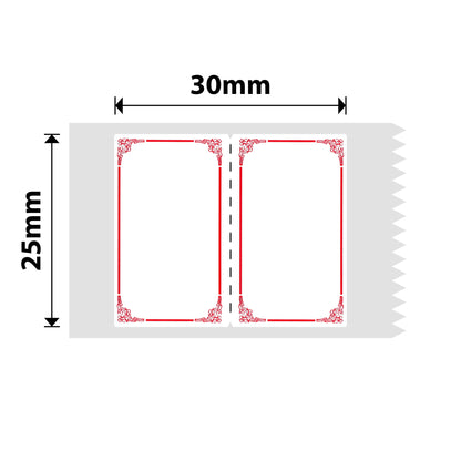 NB209 - Niimbot - B1 / B21 / B31 / B3S / B4 - 25x30mm - 230 Elegant Red Labels