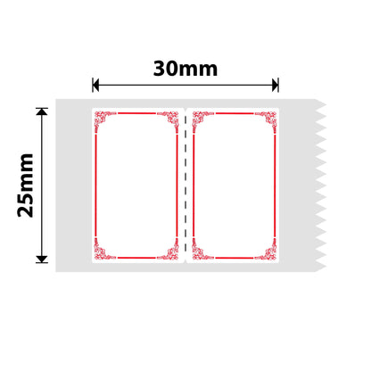 NB209 - NIIMBOT - B1 / B21 / B3S / B4 - 25X30MM - 230 ELEGANT RED LABELS