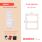 NB209 - NIIMBOT - B1 / B21 / B3S - 25X30MM - 230 LABELS PER ROLL - LIGHT RED DESIGN
