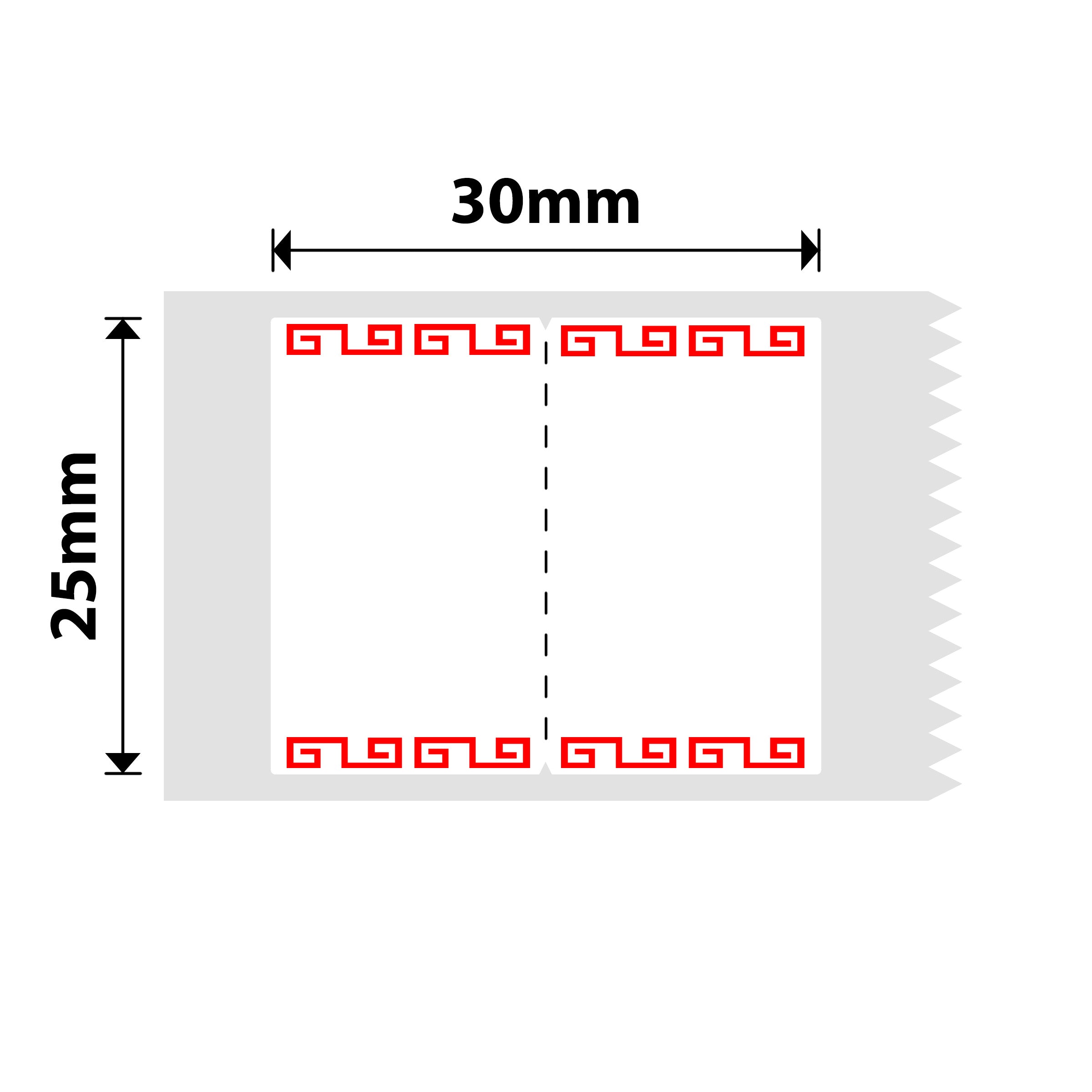 NB210 - Niimbot - B1 / B21 / B31 / B3S / B4 - 25x30mm - 230 Azalea Red Labels