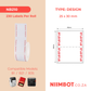 NB210 - NIIMBOT - B1 / B21 / B3S - 25X30MM - 230 LABELS PER ROLL - DEEP RED DESIGN