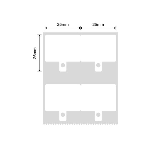 NB211 - NIIMBOT - B1 / B21 / B3S - 50X26MM - 250 LABELS PER ROLL - WHITE WITH HOLE