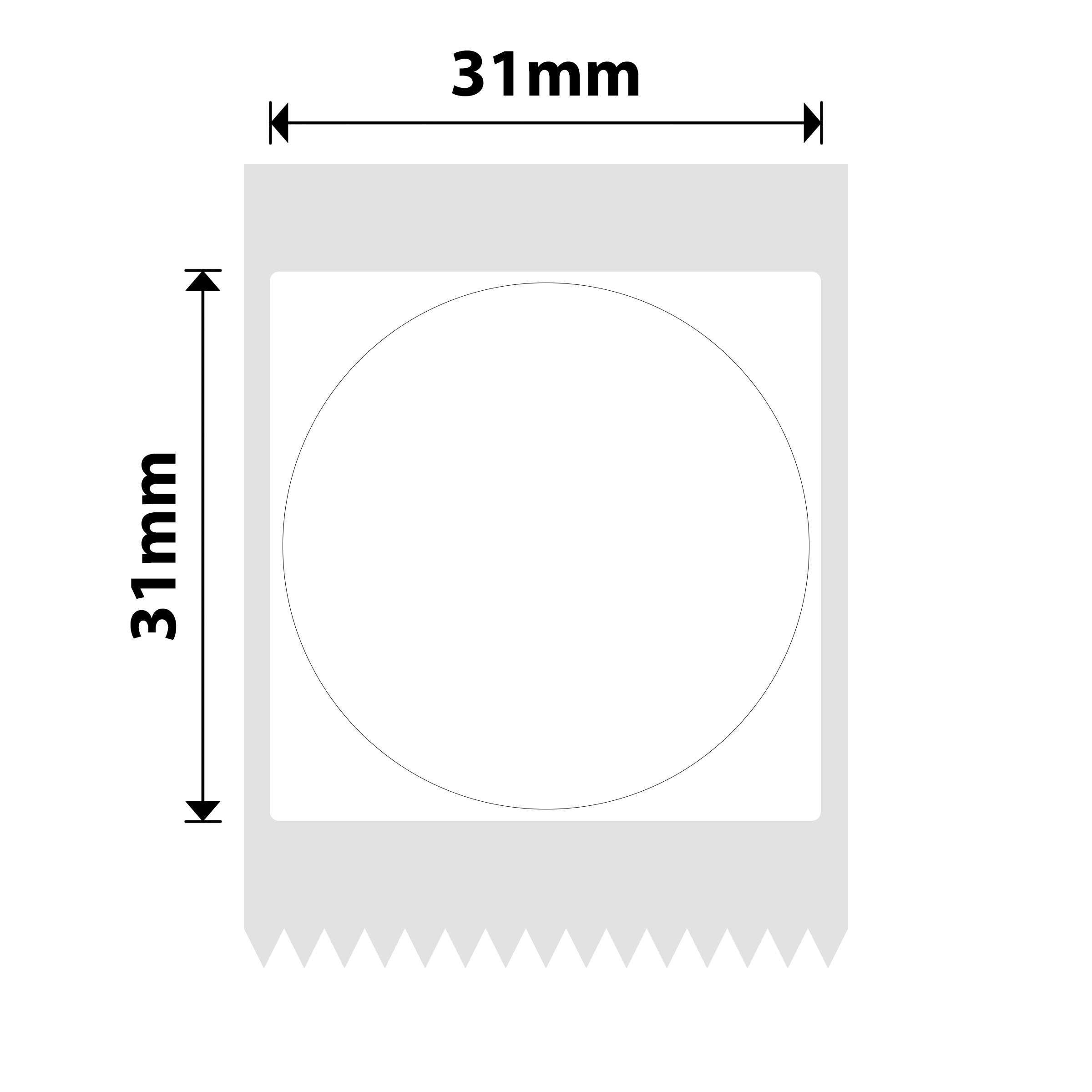 NB212 - NIIMBOT - B1 / B21 / B3S / B4 - 31X31MM - ROUND - 210 LABELS PER ROLL - WHITE
