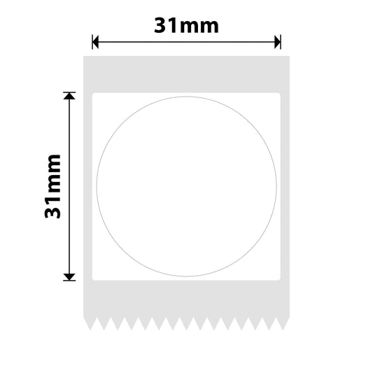 NB212 - NIIMBOT - B1 / B21 / B3S - 31X31MM - ROUND - 210 LABELS PER ROLL - WHITE