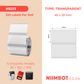 NB213 - NIIMBOT - B1 / B21 / B3S - T40X20MM - 320 LABELS PER ROLL - TRANSPARENT