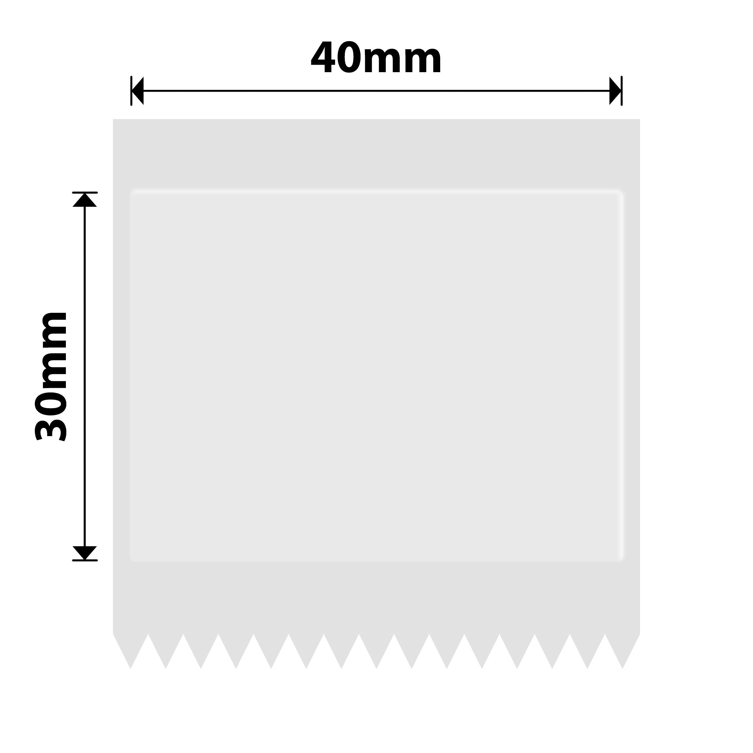 NB214 - Niimbot - B1 / B21 / B3S / B4 - 40x30mm - 230 Transparent Labels