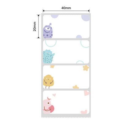 NB215 - NIIMBOT - B1 / B21 / B3S / B4 - T40X20MM - 320 LABELS PER ROLL - MONSTER DESIGN