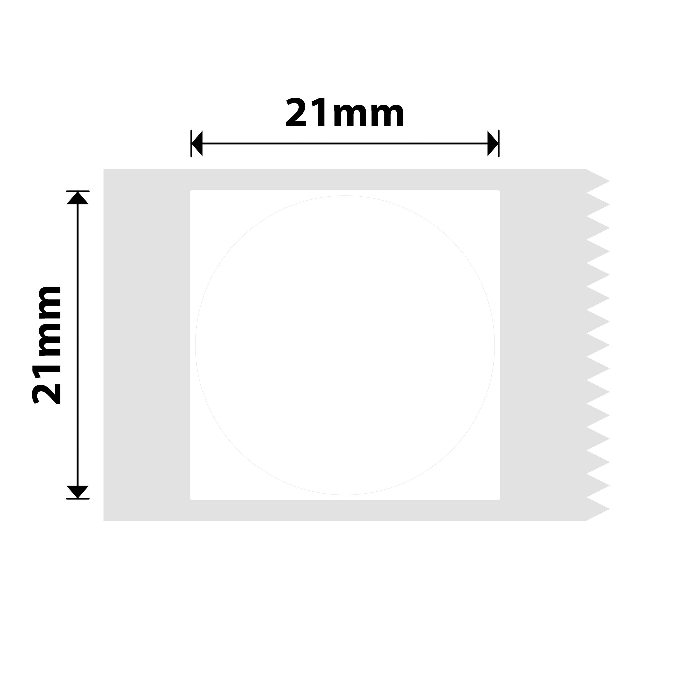 NB218 - Niimbot - B1 / B21 / B31 / B3S / B4 - 21x21mm - 300 White Round Labels