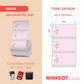 NB219 - NIIMBOT - B1 / B21 / B3S - 40X20MM - 320 THERMAL LABELS - PINK RABBIT DESIGN