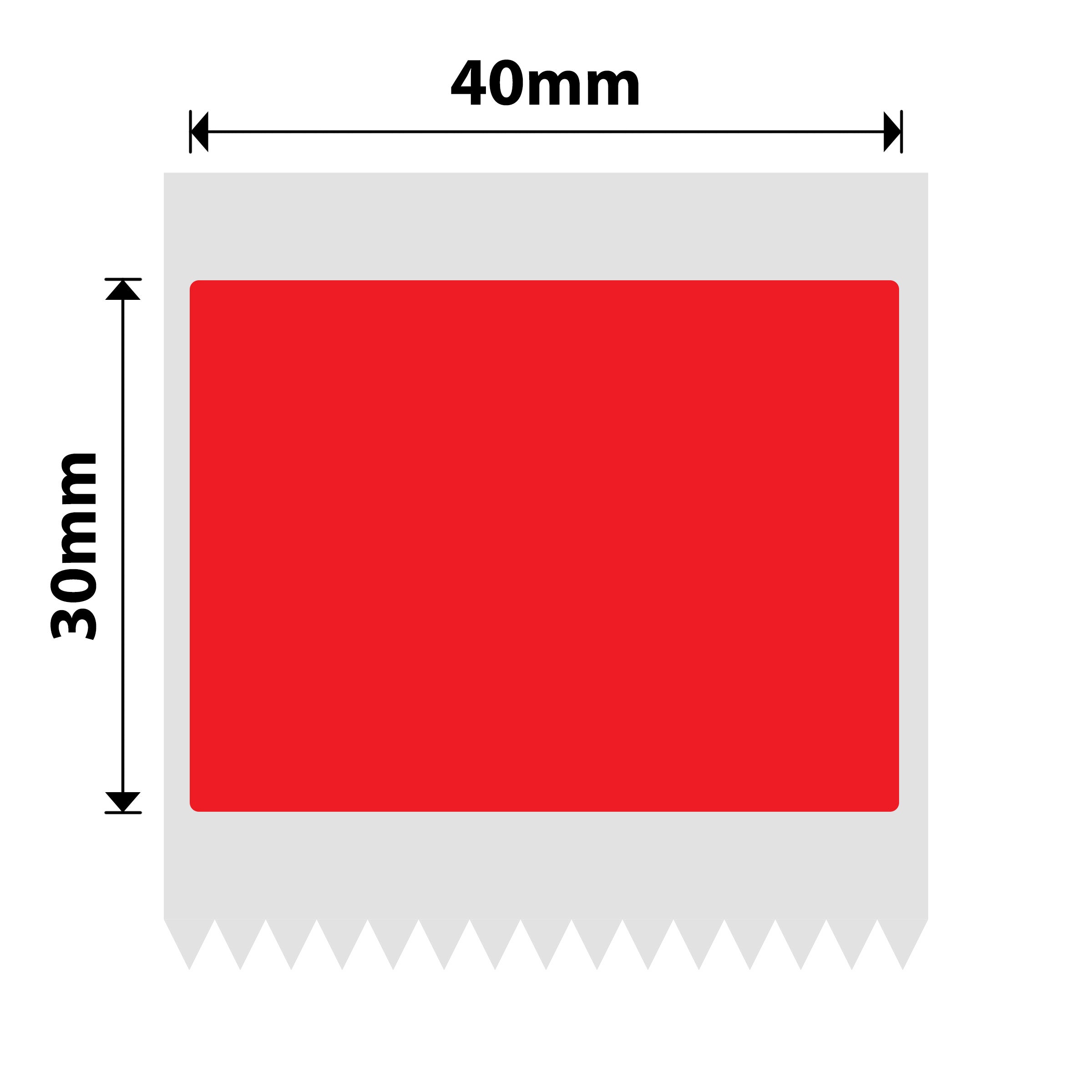 NB221 - NIIMBOT - B1 / B21 / B3S / B4 - T40X30MM - 230 LABELS PER ROLL - SOLID - RED