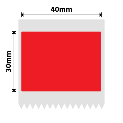 NB221 - NIIMBOT - B1 / B21 / B3S / B4 - T40X30MM - 230 LABELS PER ROLL - SOLID - RED
