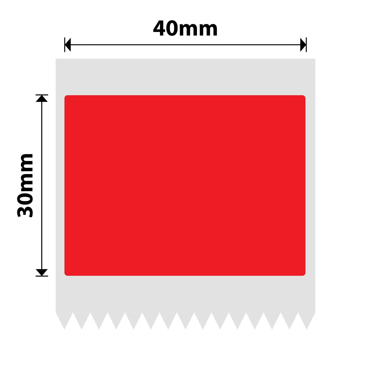 NB221 - NIIMBOT - B1 / B21 / B3S - T40X30MM - 230 LABELS PER ROLL - SOLID - RED