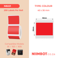 NB221 - NIIMBOT - B1 / B21 / B3S - T40X30MM - 230 LABELS PER ROLL - SOLID - RED