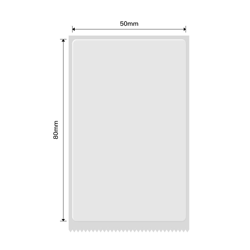 NB225 - NIIMBOT - B1 / B21 / B3S / B4 - TT50X80MM - 95 LABELS PER ROLL - TRANSPARENT