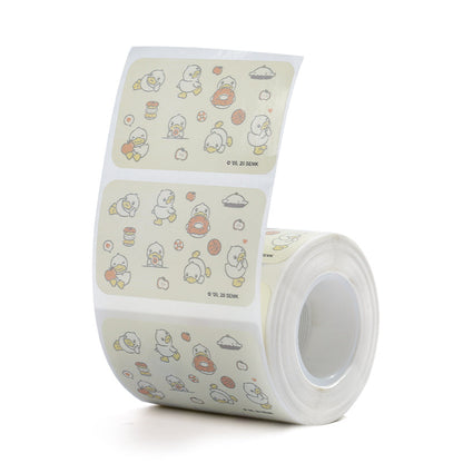 NB227 - NIIMBOT - B1 / B21 / B3S / B4 - 50X30MM - 230 LIGHT YELLOW THERMAL LABELS - DUCK DESIGN