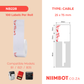 NB228 - NIIMBOT - B1 / B21 / B3S - R02T - 25X75MM (25x30+45) - 100 LABELS PER ROLL - RED PATTERN DESIGN