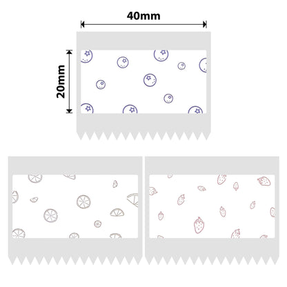 NB229 - Niimbot - B1 / B21 / B31 / B3S / B4 - 40x20mm - 320 Fruit Pattern Labels
