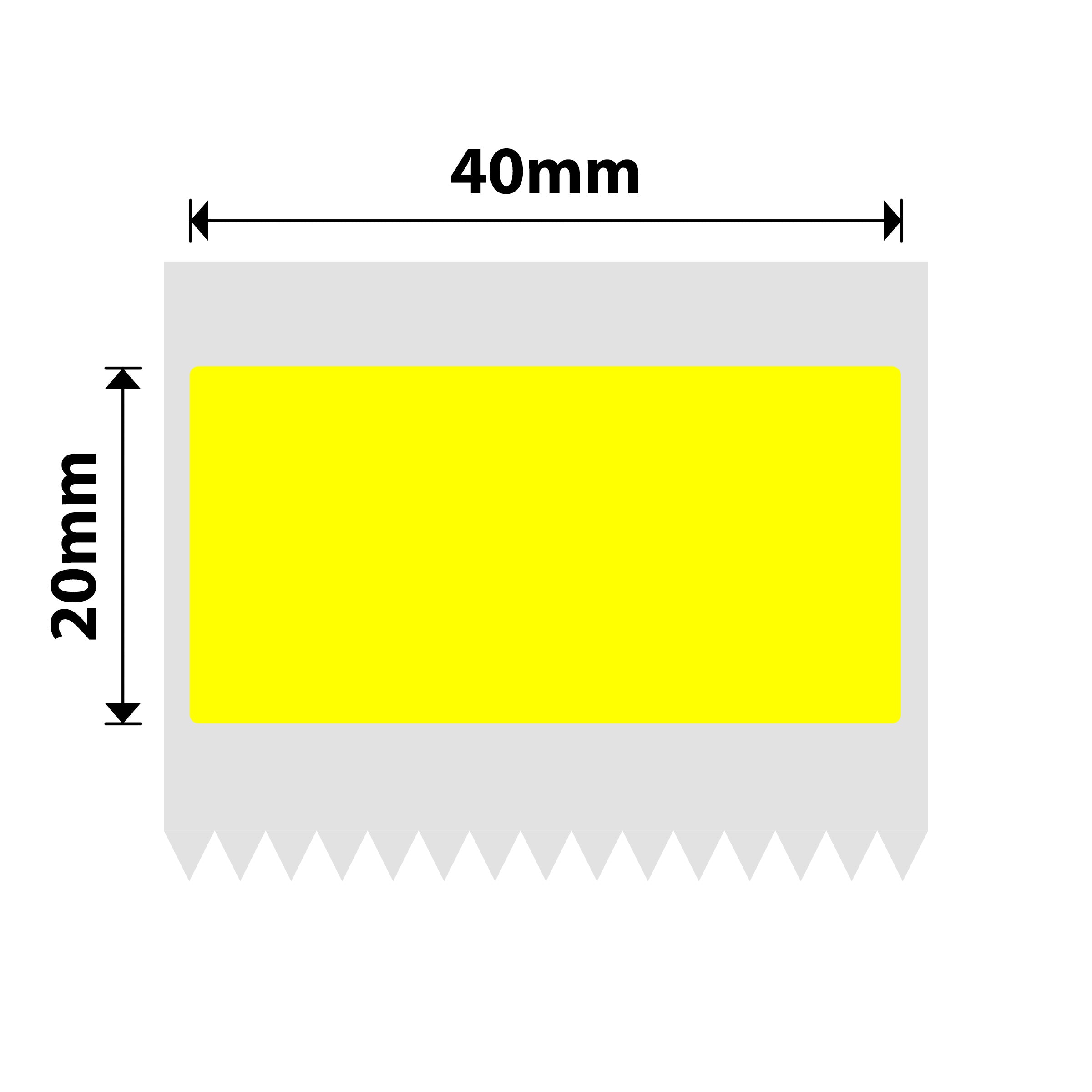 NB231 - Niimbot - B1 / B21 / B31 / B3S / B4 - 40x20mm - 320 Yellow Thermal Labels