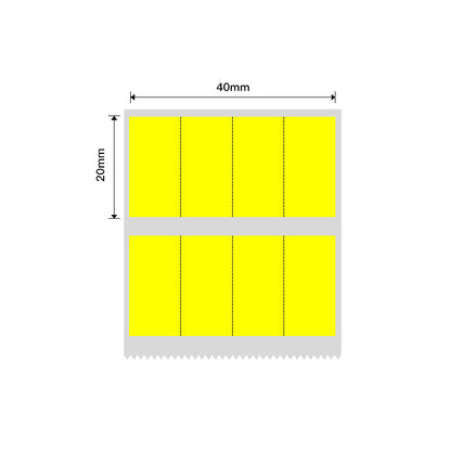 NB235 - NIIMBOT - B1 / B21 / B3S / B4 - 40X20MM - (10X20X4) - 300 THERMAL LABELS - YELLOW