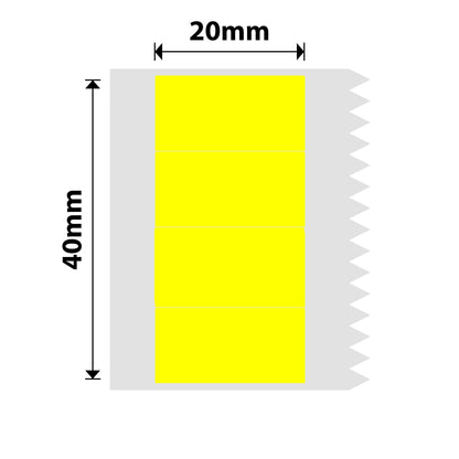NB235 - Niimbot - B1 / B21 / B31 / B3S / B4 - 10x20mm/4R - 1,200 Yellow 4 Split Labels