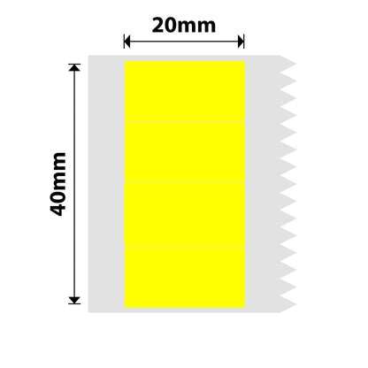 NB235 - NIIMBOT - B1 / B21 / B3S / B4 - 10X20MM/4 - 1,200 YELLOW 4 SPLIT LABELS