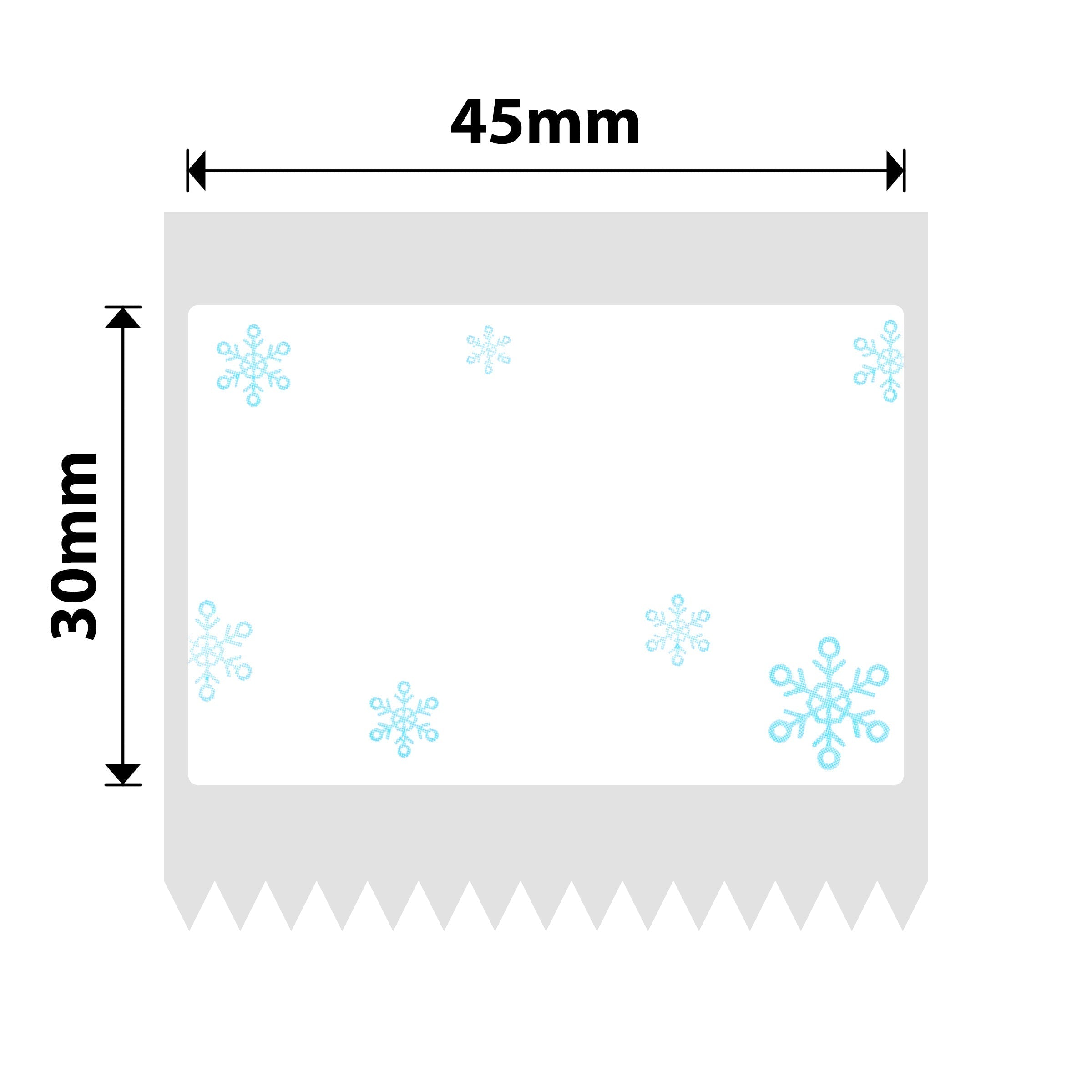 NB238 - Niimbot - B1 / B21 / B31 / B3S / B4 - 45x30mm - 230 Blue Snow Labels