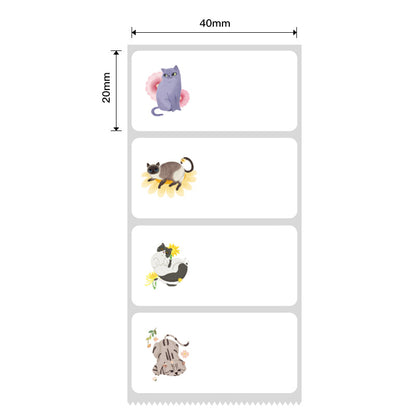 NB239 - NIIMBOT - B1 / B21 / B3S / B4 - 40X20MM - 320 LABELS PER ROLL - CAT DESIGN