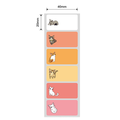 NB240 - NIIMBOT - B1 / B21 / B3S / B4 - 40X20MM - 320 RED/ORANGE THERMAL LABELS - CAT DESIGN