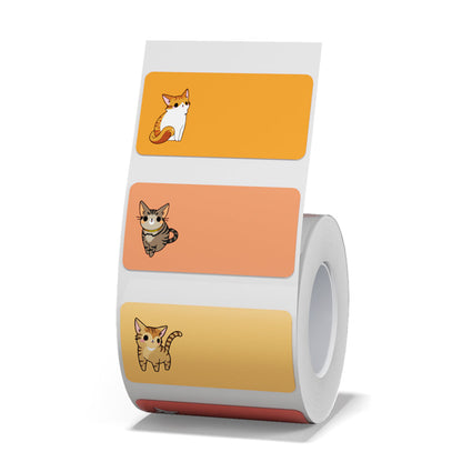 NB240 - NIIMBOT - B1 / B21 / B3S / B4 - 40X20MM - 320 RED/ORANGE THERMAL LABELS - CAT DESIGN