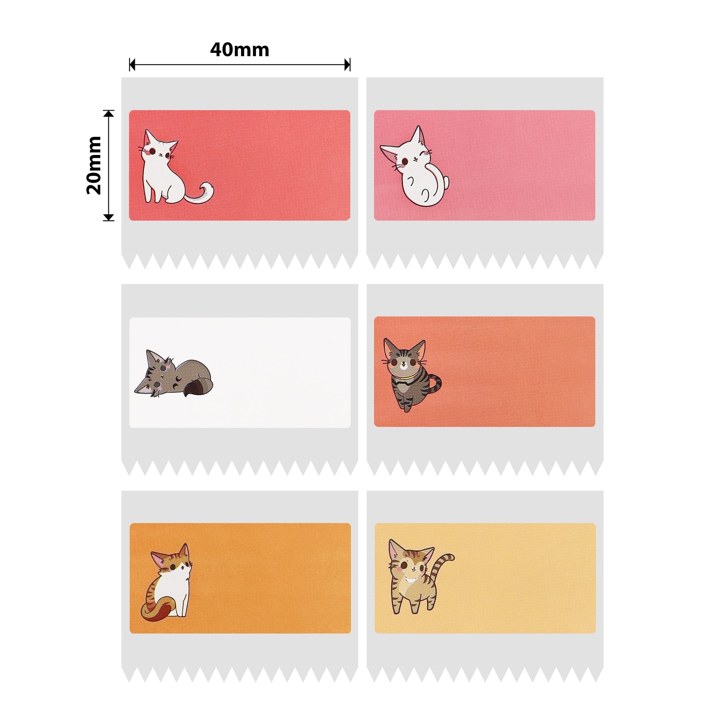 NB240 - Niimbot - B1 / B21 / B31 / B3S / B4 - 40x20mm - 320 Cat Labels