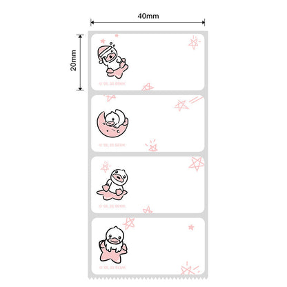NB241 - NIIMBOT - B1 / B21 / B3S / B4 - 40X20MM - 320 LABELS PER ROLL - DUCK DESIGN