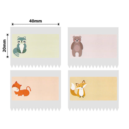 NB242 - Niimbot - B1 / B21 / B31 / B3S / B4 - 40x20mm - 320 Nametag Animal Labels