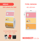 NB243 - NIIMBOT - B1 / B21 / B3S - 40X20MM - 320 PINK AND ORANGE THERMAL LABELS - CAT AND DOG DESIGN