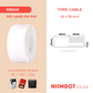 NB246 - NIIMBOT - B1 / B21 / B3S - 25X78MM - 100 LABELS PER ROLL - CABLE / JEWELLERY - WHITE