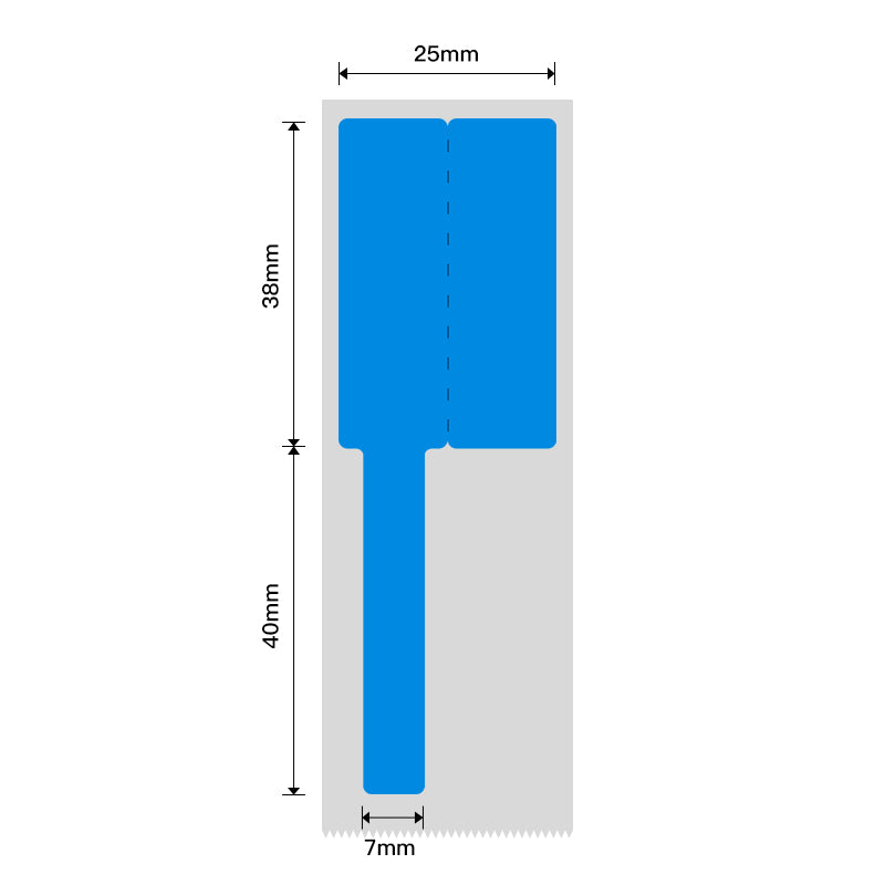 NB249 - NIIMBOT - B1 / B21 / B3S / B4 - R02F - 25X78MM (25X38+40X7) - 100 BLUE THERMAL LABELS - CABLE