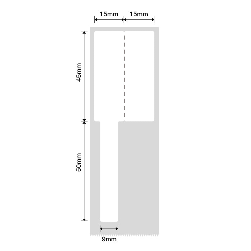 NB251 - NIIMBOT - B1 / B21 / B3S / B4 - R03F - 30X95MM (30X45+50X9) - 80 LABELS PER ROLL - CABLE - WHITE