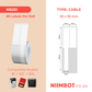 NB251 - NIIMBOT - B1 / B21 / B3S - R03F - 30X95MM (30X45+50X9) - 80 LABELS PER ROLL - CABLE - WHITE