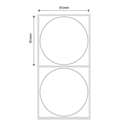 NB255 - NIIMBOT - B1 / B21 / B3S / B4 - T50X50MM - 150 LABELS PER ROLL - ROUND - WHITE