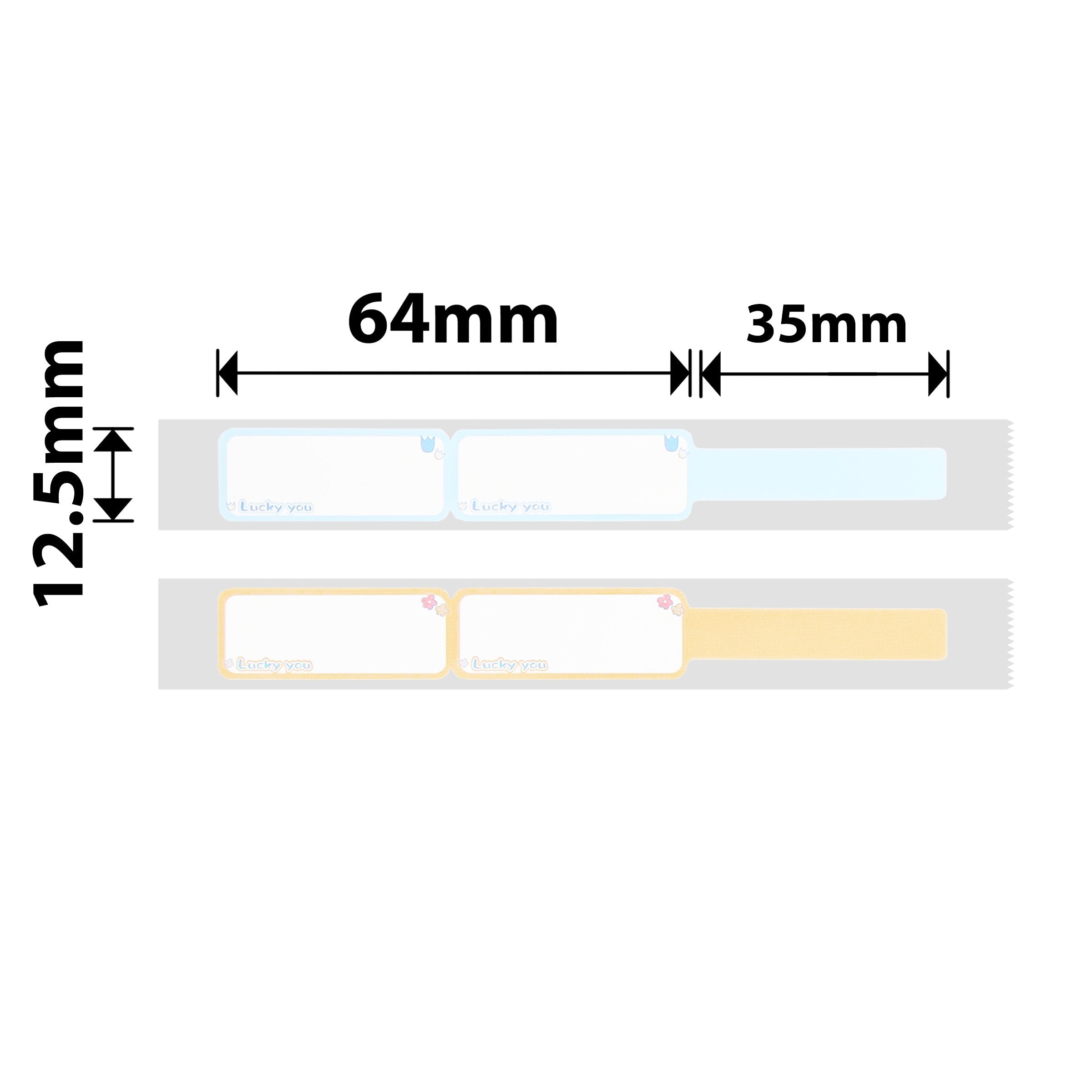 NB269 - Niimbot - D11 / D101 / D110 / H1S - 12.5x99mm - 70 Lucky Cable Labels