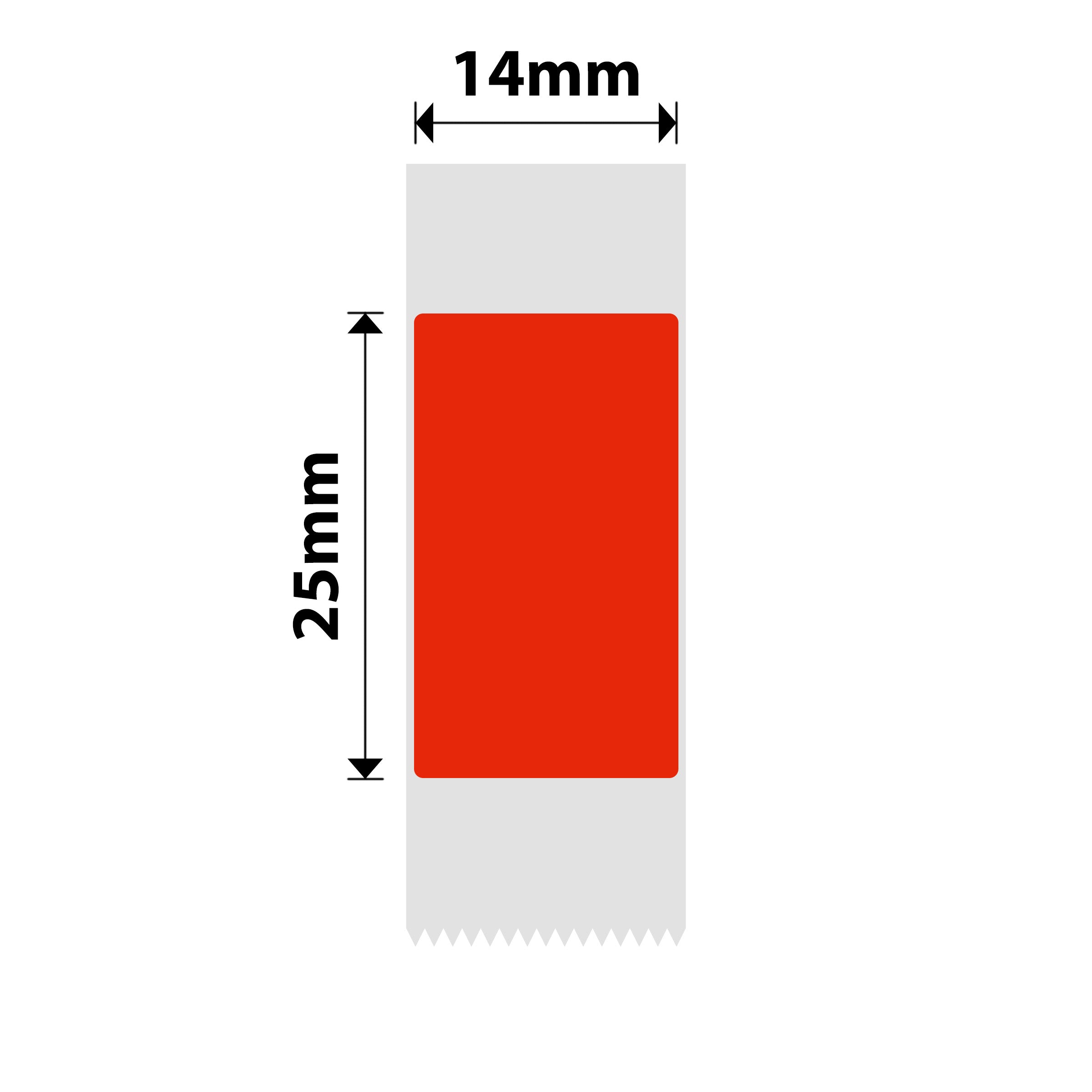 NB278 - NIIMBOT - D11 / D101 / D110 / H1S - R14X25MM - 240 LABELS PER ROLL - RED DESIGN