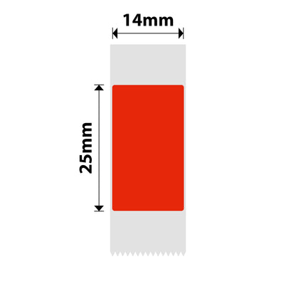 NB278 - NIIMBOT - D11 / D101 / D110 / H1S - R14X25MM - 240 LABELS PER ROLL - RED DESIGN