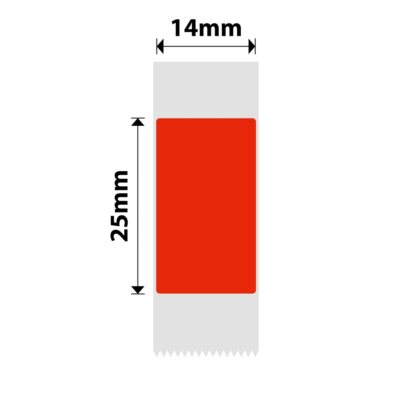 NB278 - NIIMBOT - D11 / D101 / D110 / H1S - R14X25MM - 240 LABELS PER ROLL - RED DESIGN