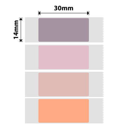 NB283 - Niimbot - D11 / D101 / D110 / H1S - 14x30mm - 195 Pink Mixed Colours Labels